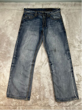 TK Axel Jeans Men 32x30 Blue Treadwell Relaxed Straight Light Wash Y2K Vintage